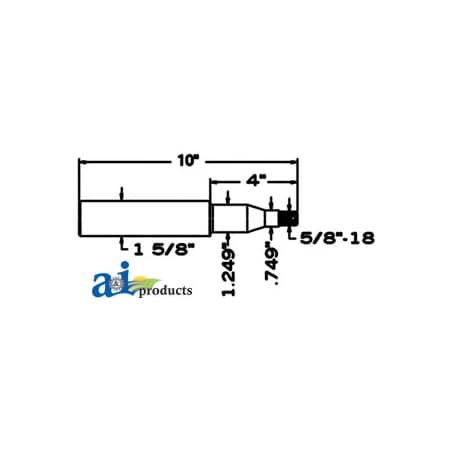 A & I Products Spindle 8" x2" x2" A-SP2000